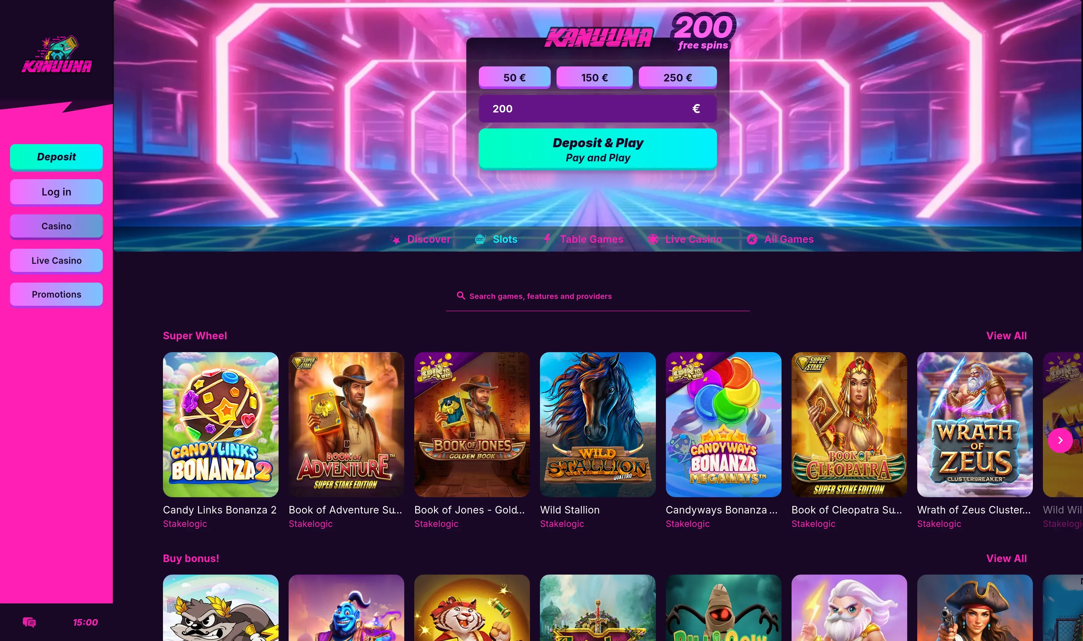 Desktop slots
